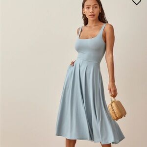 Reformation Rou Dress - Size Small. Color - Mineral